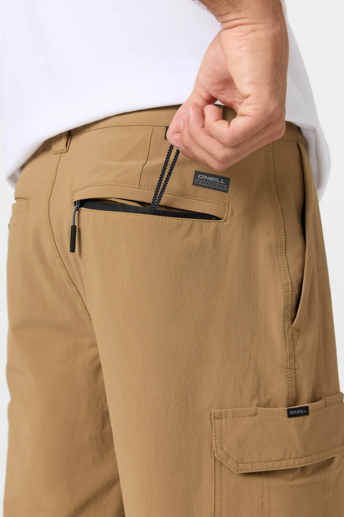 TRVLR Cargo 20" Hybrid Shorts - Dark Khaki | O'Neill