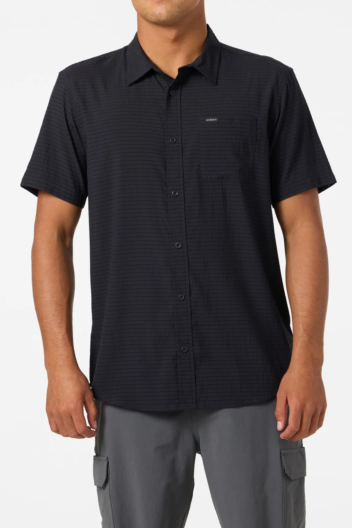 TRVLR Perforated Standard Woven Shirt Standard Fit Shirt - Black | O'Neill