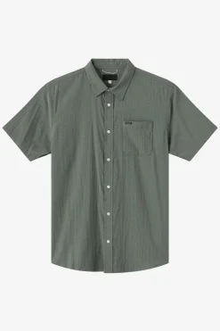 TRVLR Perforated Standard Woven Shirt Standard Fit Shirt - Dark Olive | O'Neill