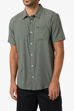 TRVLR Perforated Standard Woven Shirt Standard Fit Shirt - Dark Olive | O'Neill