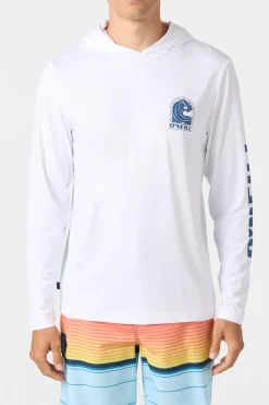 TRVLR Upf Hooded - Swell Long Sleeve Pullover - White | O'Neill