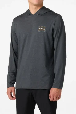 TRVLR Upf Hooded Ls - Blaze Long Sleeve Pullover - Hthr Blk 2 | O'Neill