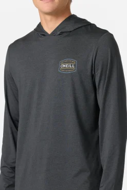 TRVLR Upf Hooded Ls - Blaze Long Sleeve Pullover - Hthr Blk 2 | O'Neill