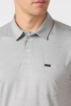 TRVLR Upf Polo Standard Fit Polo - Heather Grey | O'Neill