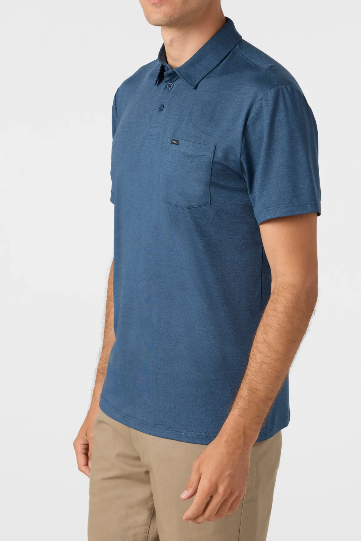 TRVLR Upf Polo Standard Fit Polo - Navy Heather | O'Neill