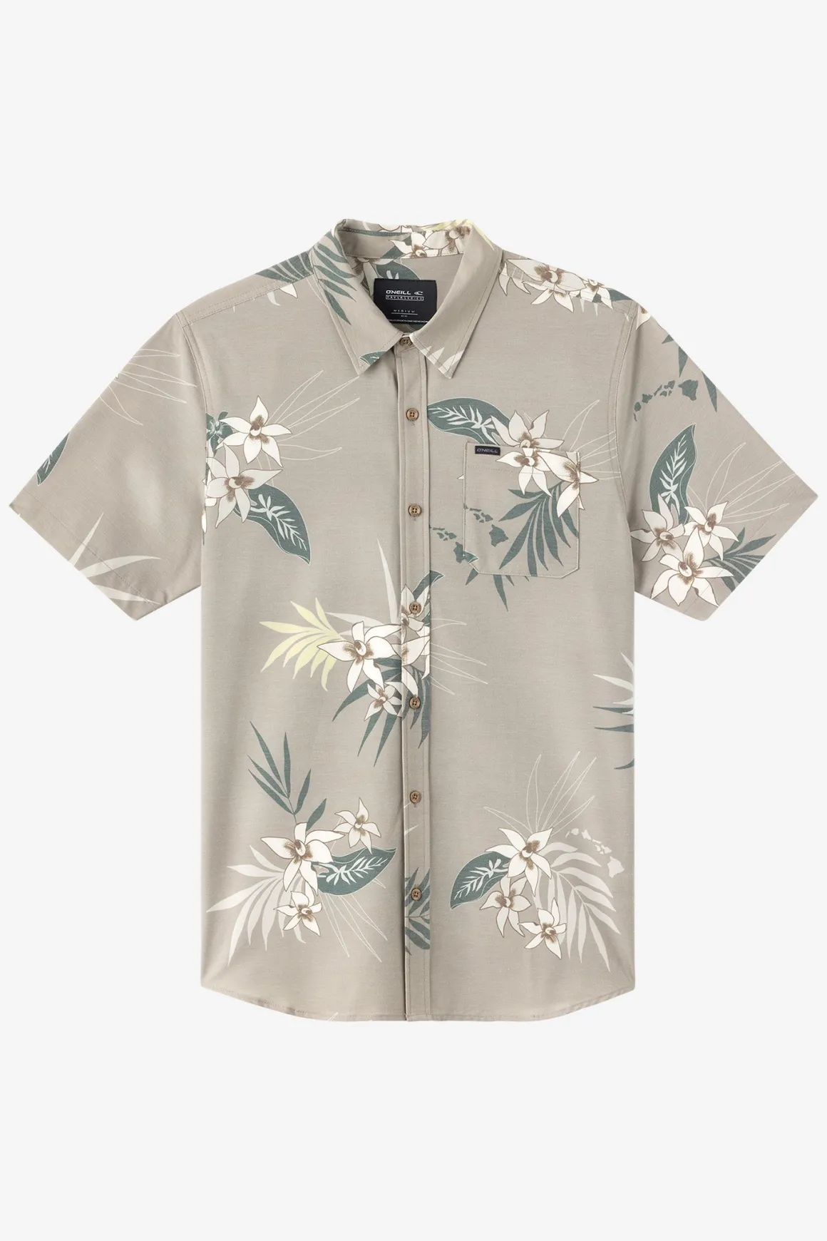TRVLR Upf Traverse Hawaii Shirt - Khaki | O'Neill