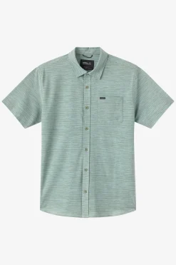TRVLR Upf Traverse Stripe Standard Woven Shirt Standard Fit Shirt - Sage | O'Neill