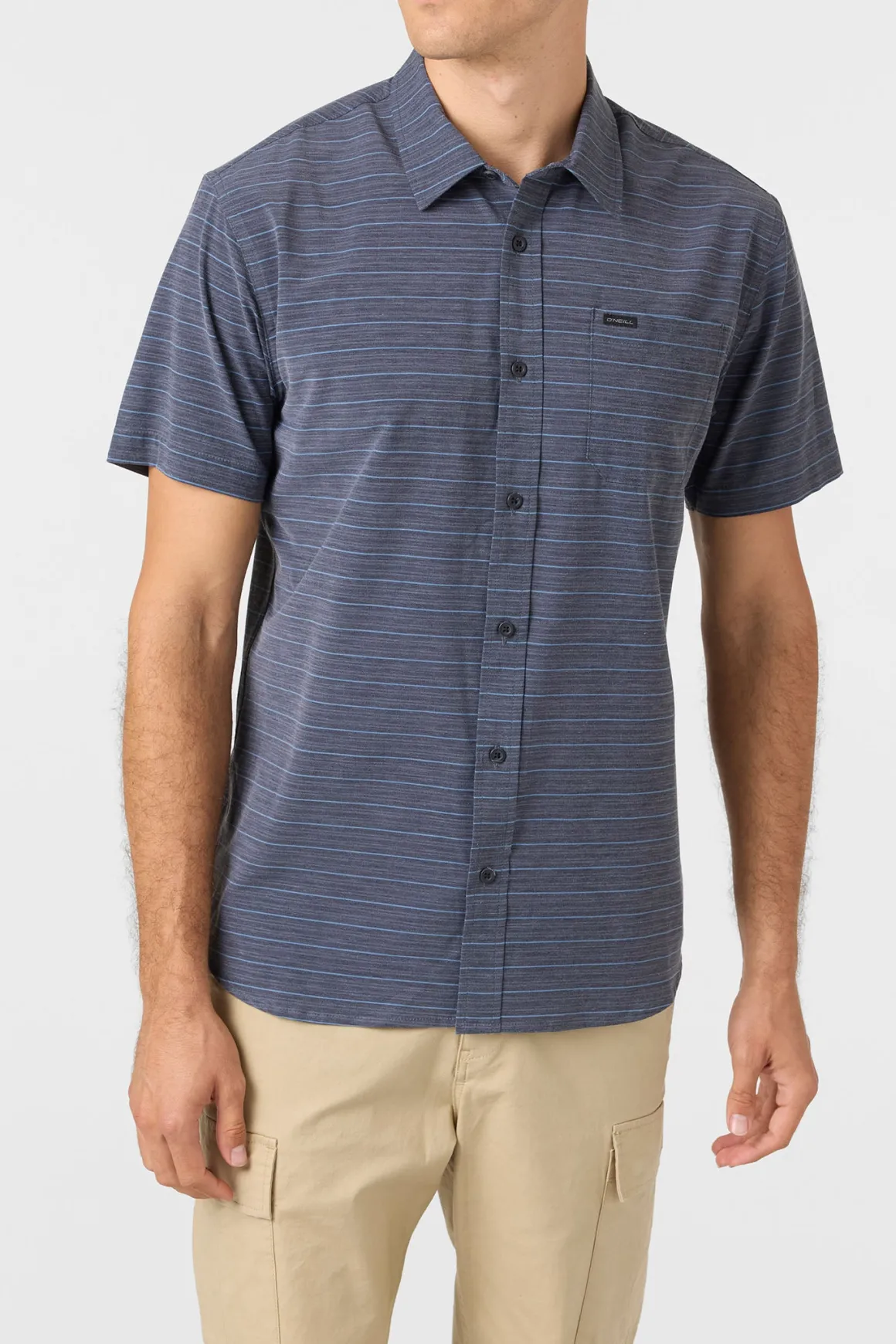 TRVLR Upf Traverse Stripe Standard Standard Fit Shirt - Black 2 | O'Neill