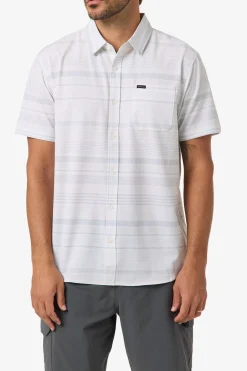TRVLR Upf Traverse Stripe Standard Standard Fit Shirt - Natural 2 | O'Neill