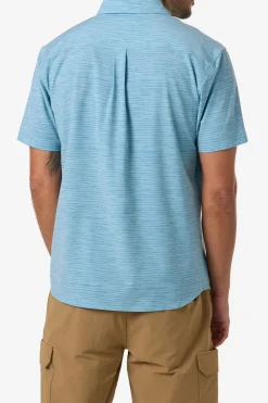 TRVLR Upf Traverse Stripe Standard Woven Shirt Standard Fit Shirt - Stone Blue | O'Neill