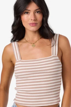 Vanessa Stripe Sleeveless Top - Simply Taupe | O'Neill