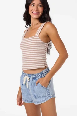 Vanessa Stripe Sleeveless Top - Simply Taupe | O'Neill