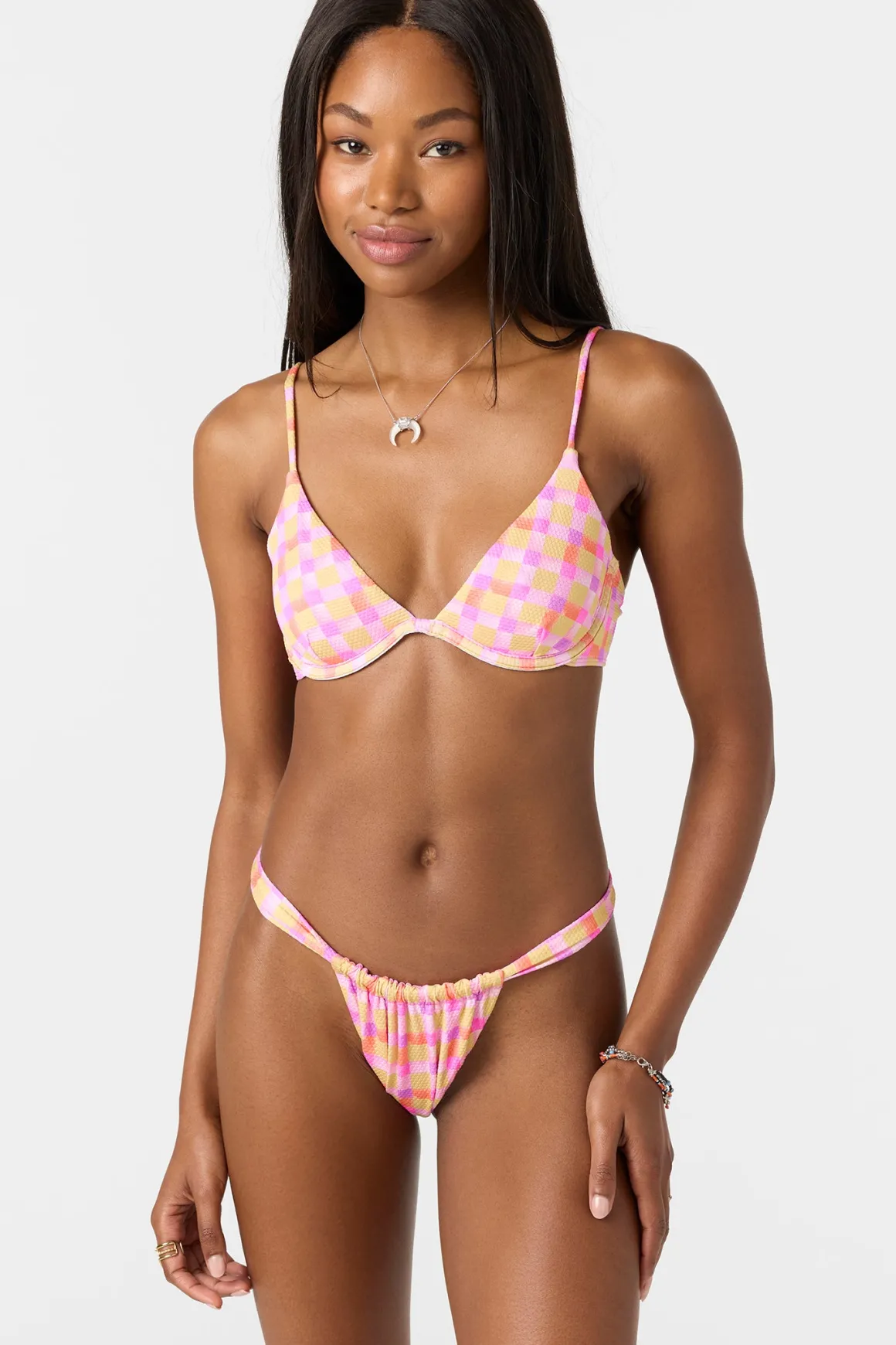 Windsor Plaid Honopu Bra Top - Sachet Pink | O'Neill