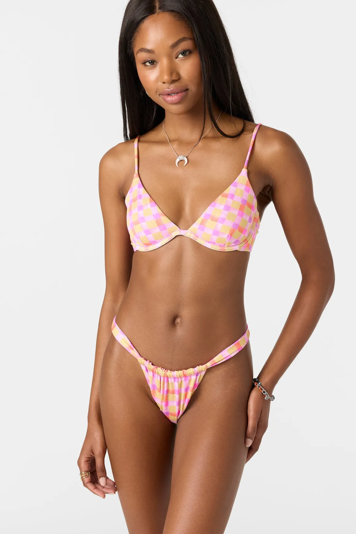 Windsor Plaid Solimar Medium Bottoms - Sachet Pink | O'Neill