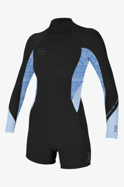 Women's Bahia 2/1MM Back Zip Long Sleeve Spring - Blk/cham | O'Neill