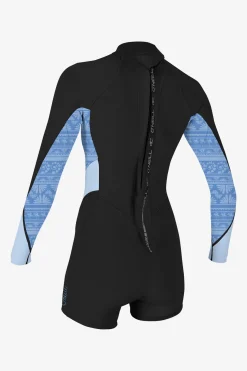 Women's Bahia 2/1MM Back Zip Long Sleeve Spring - Blk/cham | O'Neill