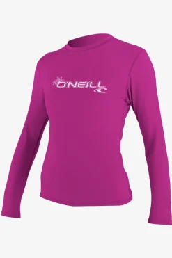 Women's Basic 50+ Long Sleeve Sun Shirt - Fox Pink | O'Neill
