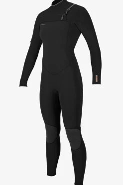 Women's Hyperfreak 3/2+MM Chest Zip Full - Black/black | O'Neill