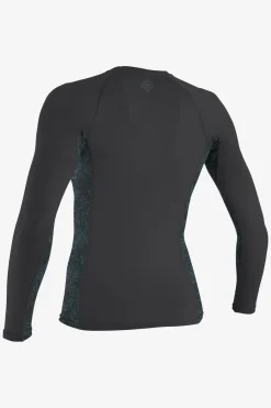 Women's Hyperfreak Skins Long Sleeve Rash Guard - Steel/isla | O'Neill