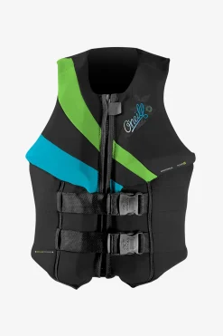 Women's Siren Uscg Life Vest - Blk/dayglo/turq | O'Neill