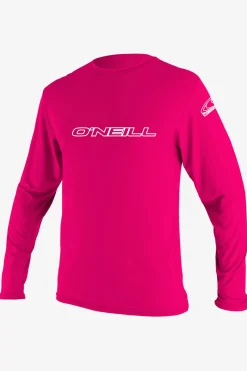 Youth Basic Skins 50+ Long Sleeve Sun Shirt - Watermelon | O'Neill