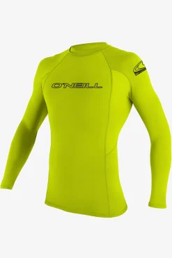 Youth Basic Skins 50+ Long Sleeve Rashguard - Lime | O'Neill