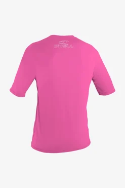 Youth Basic Skins 50+ Sun Shirt - Fox Pink | O'Neill