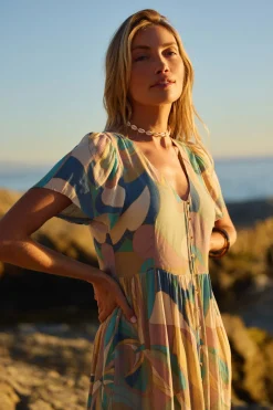 Zygrid Butterfly Midi Dress